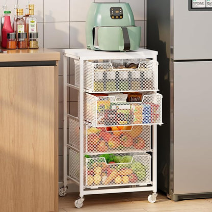 4-Tier Kitchen Storage Cart by FollowWithYociyogaTogether