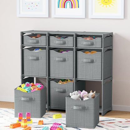 9 Cube Closet Organizers, Includes All Storage Cube Bins, Baby Closet Bedroom - Image 2