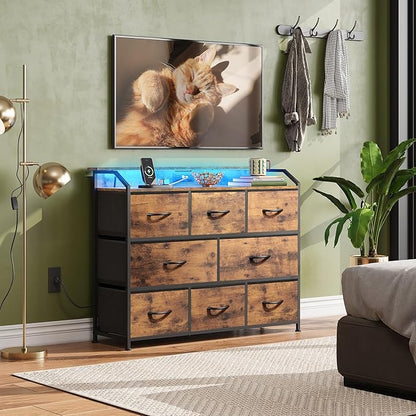 WLIVE Dresser for Bedroom, 8 Drawer LED Dresser - Image 2