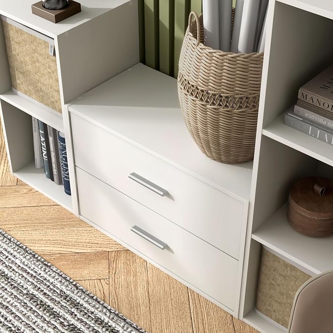 Homes: Inside + Out Apexa 2-Drawer Wooden Stackable Storage Drawers, Small Food - Image 4