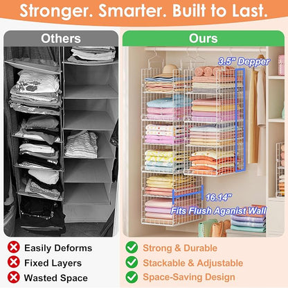 8-Tier Extended Depth Hanging Closet Organizers and Storage - Image 5
