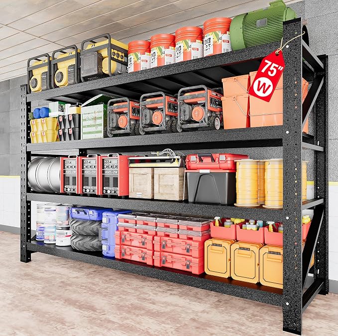 9000LBS Heavy Duty Garage Shelving Units, Metal Garage Shelves, Large Storage by SISESOL