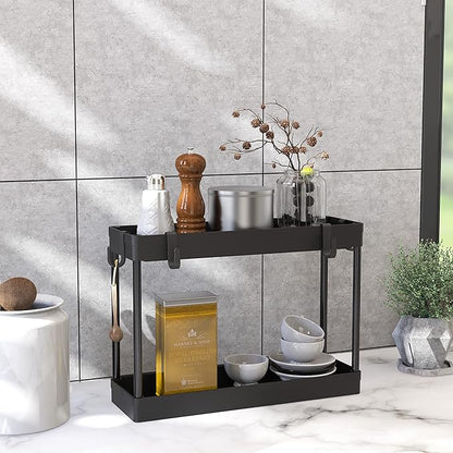 Simple Houseware 2-Tier Under Sink Organizer Storage Tray - Image 5