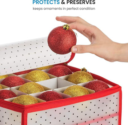 ZOBER Christmas Ornament Storage Box Plastic - Image 8
