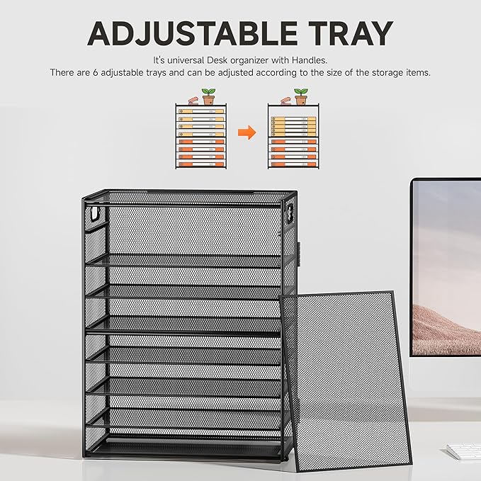 SUBEKYU 9 Tier Paper Organizer for Desk - Image 2