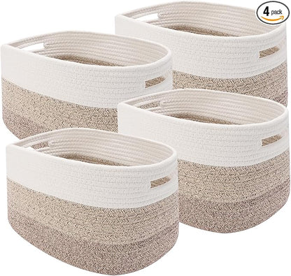 4 Pack Woven Storage Baskets for Organizing by Unknown