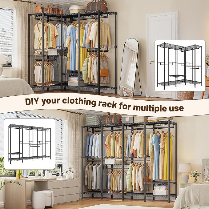 Raybee Clothes Rack Heavy Duty 1100 LBS Capacity Clothing Racks - Image 3