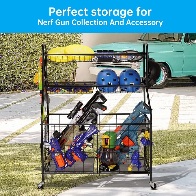 Kinghouse Garage Sports Equipment Organizer, Ball Storage Rack, Toy Storage - Image 3