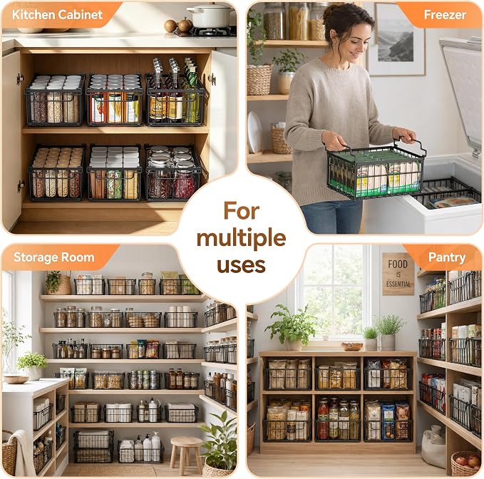 Freezer Organizer Bins, Enlarged Stackable Deep Chest Freezer Organizer Bins - Image 7