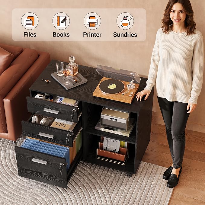 DEVAISE 3-Drawer File Cabinet - Image 4