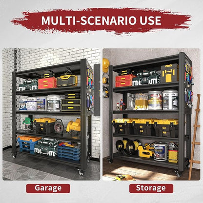 72" H 5 Tier Adjustable Shelving Unit - Image 3