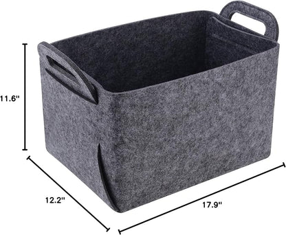 Minoisome Storage Basket Felt Storage Bin Collapsible& Convenient Box Organizer - Image 8