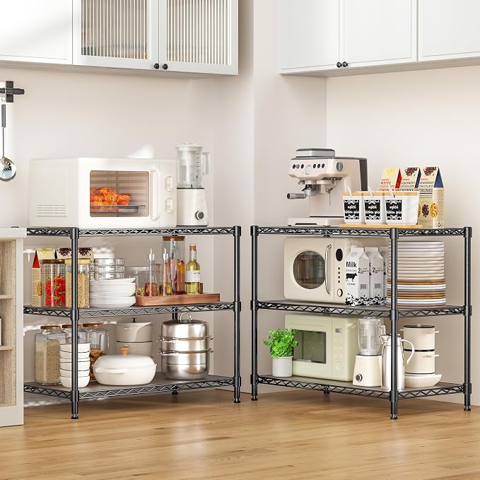 3-Shelf Adjustable Storage Shelves Metal Shelving Unit Heavy Duty Wire Rack - Image 6
