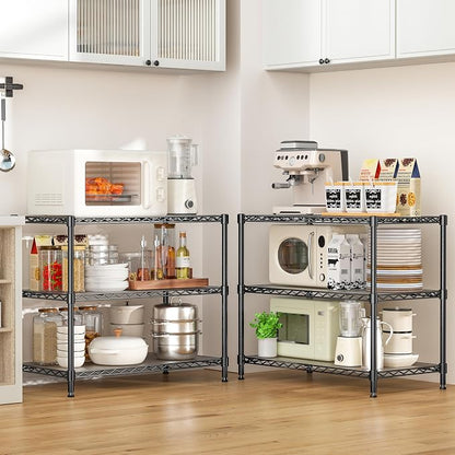 3-Shelf Adjustable Storage Shelves Metal Shelving Unit Heavy Duty Wire Rack - Image 6