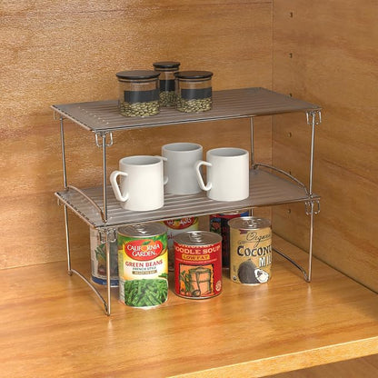 Deco Brothers Stackable Cabinet Shelf Organizer, 2 Pack - Image 5