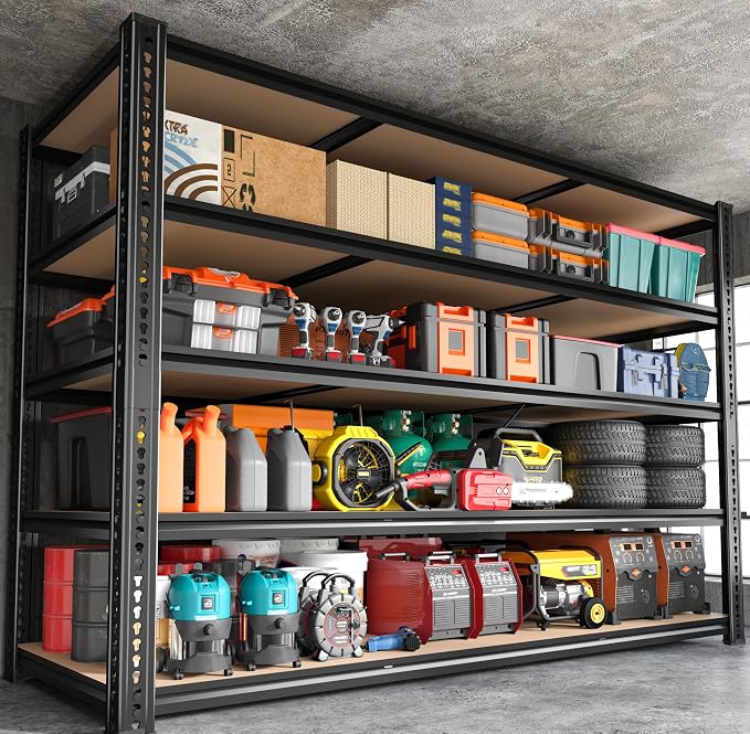 ROOMFAVE 3500LBS Garage Shelving 60" W Metal Shelving 72" H Storage Shelves - Image 7
