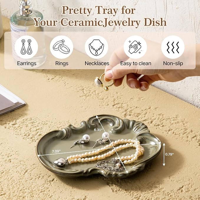 Ceramic Ring Dish, Jewelry Tray, Jewelry Dish, Cute Trinket Tray, Ceramic - Image 2