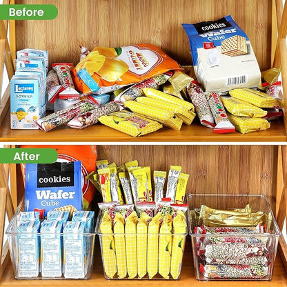 wilfox Pantry Organization, 3 Pack Clear Organizer Bins - Image 6
