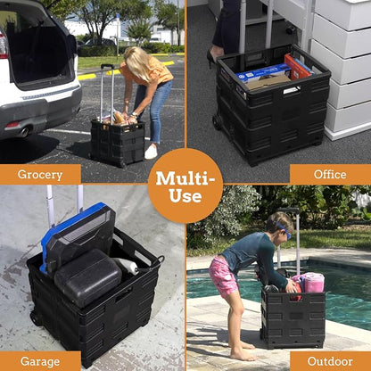 Collapsible Ultra-Slim Pack-N-Roll, 2 Wheel Utility Cart, - Image 5