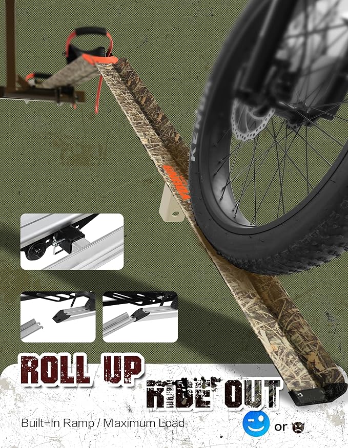 Young Bike Rack Hitch Mount for 2 E-Bikes, Fat Tire, Electric Bike Rack - Image 4