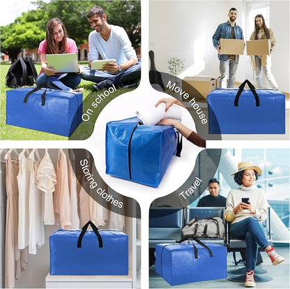 6 Pack Heavy Duty Extra Large Moving Bags W/Backpack Straps - Image 6