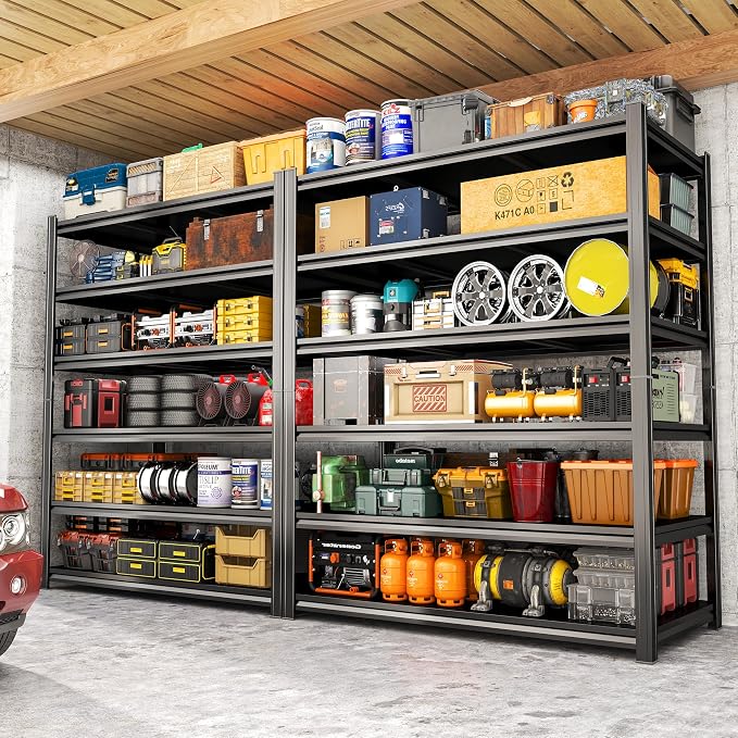6Tier Storage Shelves Heavy Duty 6Tier Adjustable Metal Garage Shelving Unit - Image 2