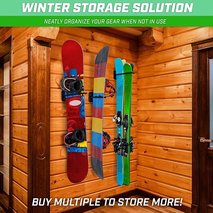 GoSports Wall Mounted Ski and Snowboard Storage Rack - Image 6