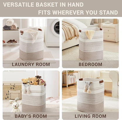 85L Tall Laundry Hamper with Handles - Image 4