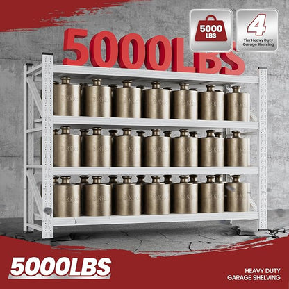 60" Wide Storage Shelves, 5000LBS Garage Shelving Heavy Duty, Standing Shelf - Image 9