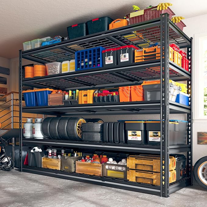 REIBII 55" W Garage Shelving, Storage Shelves Load 3000LBS, 5 Tier Adjustable - Image 7