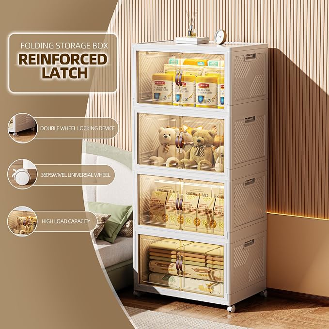 416 QT / 104 Gal Stackable Collapsible Storage Bins - Image 5