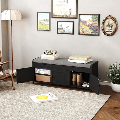 HOMEFORT 41.3" Shoe Bench with Lift Top Storage, Entryway Bench with Cushioned - Image 6