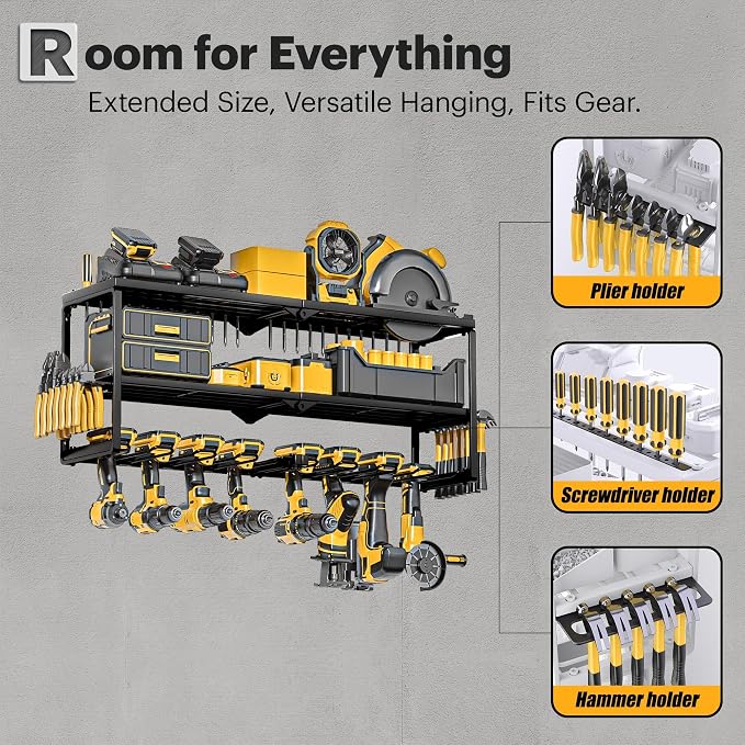 Spampur Power Tool Organizer Wall Mount, 15 Min Assembly, Maximum 150lb load - Image 4