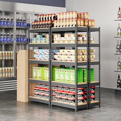 Topeakmart 5-Tier Utility Shelves, Metal Storage Shelves, Adjustable Shelving - Image 6