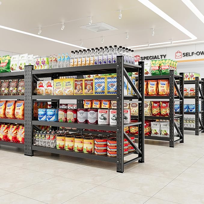 3000LBS Storage Shelves, Adjustable Industrial Shelving, 4 Tier Metal Shelving - Image 7