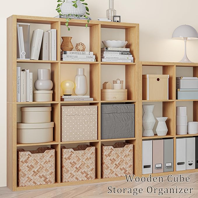Cube Storage Organizer Bookcase, Decorative 11 inch Open Back Cubical Shelf - Image 6