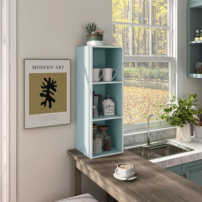 Homes: Inside + Out Apexa 3-Cube Storage Organizer Shelves, Stackable Wood - Image 12