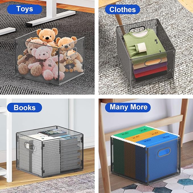 samstar Hanging File Organizer, Mesh File Folder Organizer File Crate File - Image 6