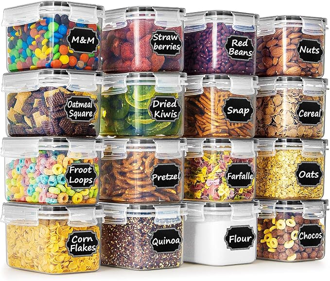 Wildone Cereal & Dry Food Storage Container Set of 16 by Wildone