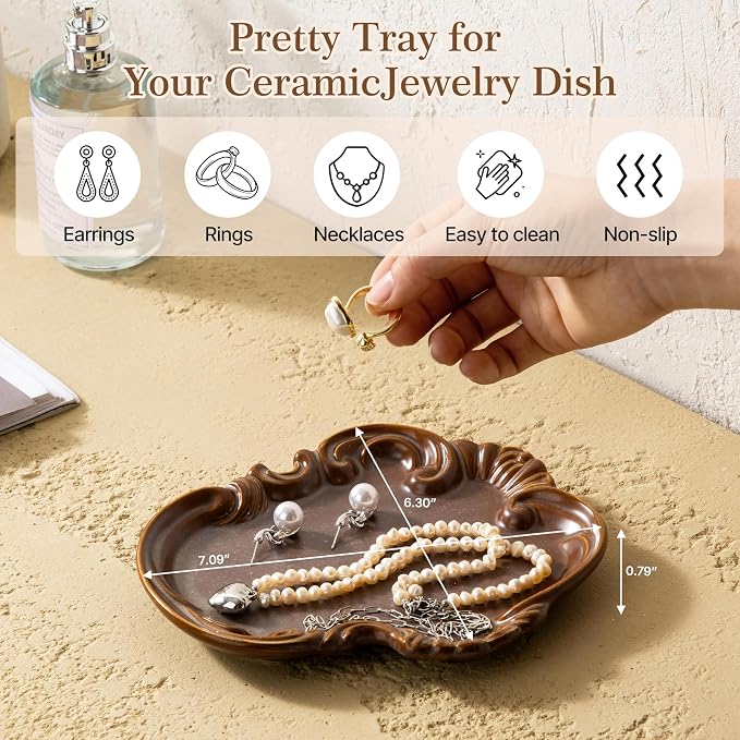 Jewelry Dish, Ring Dish, Ceramic Jewelry Tray, Trinket Dish, Ring Holder Dish - Image 2