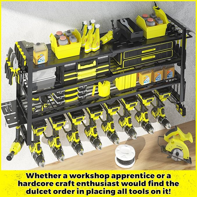 KAFAHOM Power Tool Organizer-8 Drill Holder Wall Mount，Tool Organizer and - Image 5