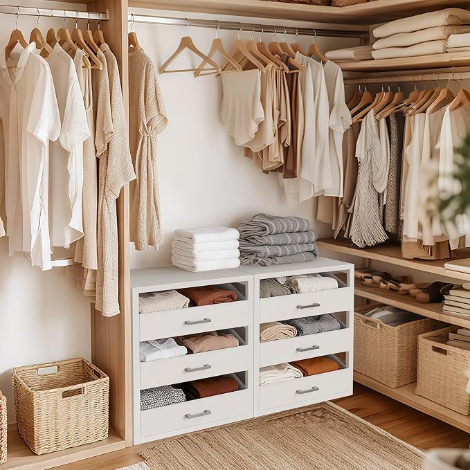 BOLUO Closet Drawers White 3 Drawer Dresser - Image 6