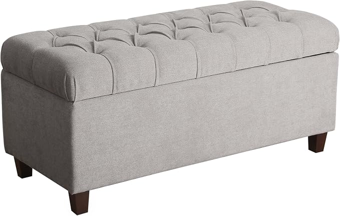 Homepop Home Decor | Tufted Ainsley Button Storage Ottoman Bench by HomePop