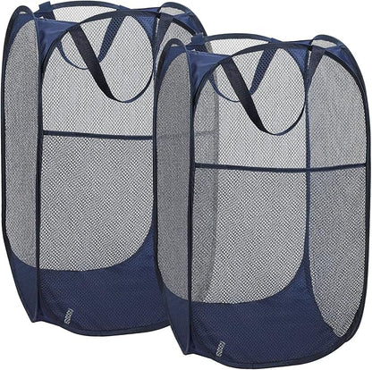 2 Laundry Baskets, pop-up Laundry Baskets, Foldable mesh Laundry Baskets (Each by Unknown