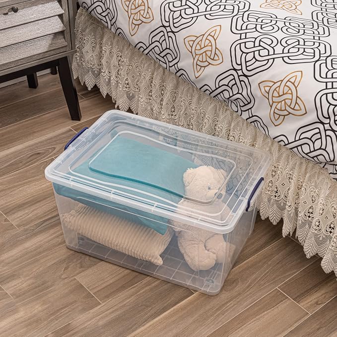 Superio Storage Bins with Lids- Clear Boxes - Image 8
