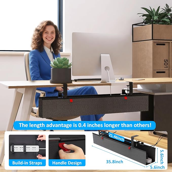 Under Desk Cable Management Tray - Image 7