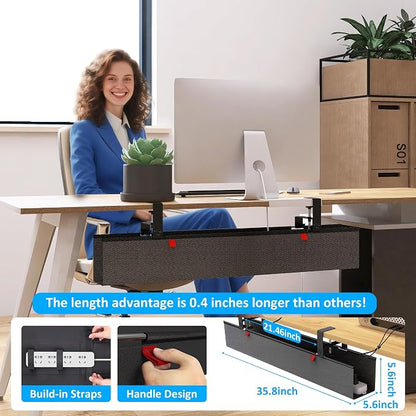 Under Desk Cable Management Tray - Image 7