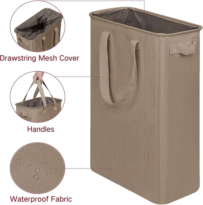 efluky Slim Laundry Basket, Narrow Laundry Hamper - Image 3