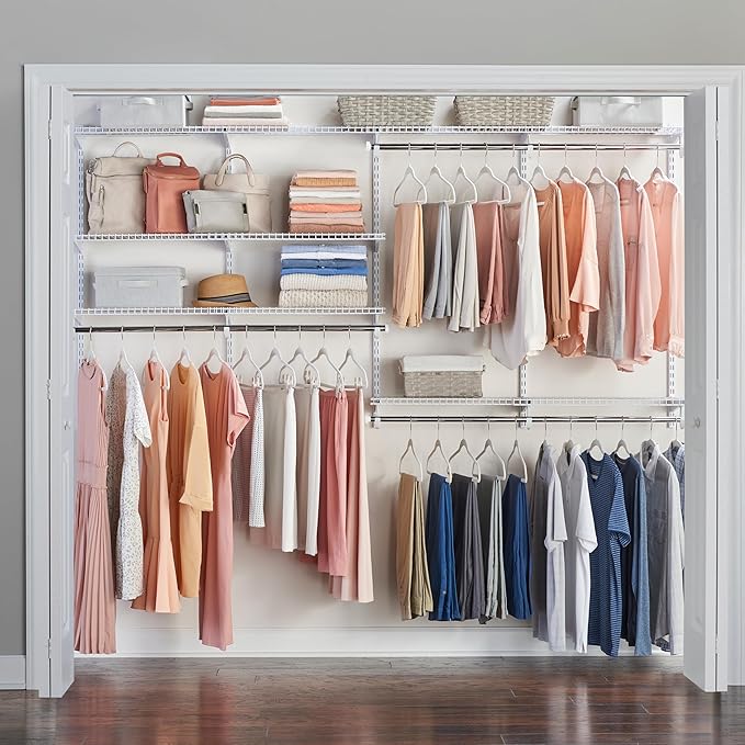 Rubbermaid Configurations Deluxe Custom Closet Kit 4-8Ft. Adjustable Metal Wire by Rubbermaid