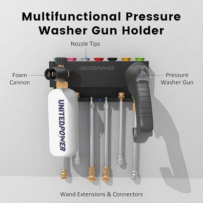 UNITEDPOWER Pressure Washer Gun Holder，Wall Mount Foam Cannon Holder，Tool - Image 3